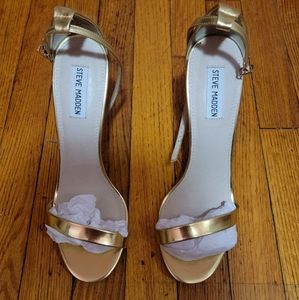 Steve Madden | Gold Foil Heel Sandals
